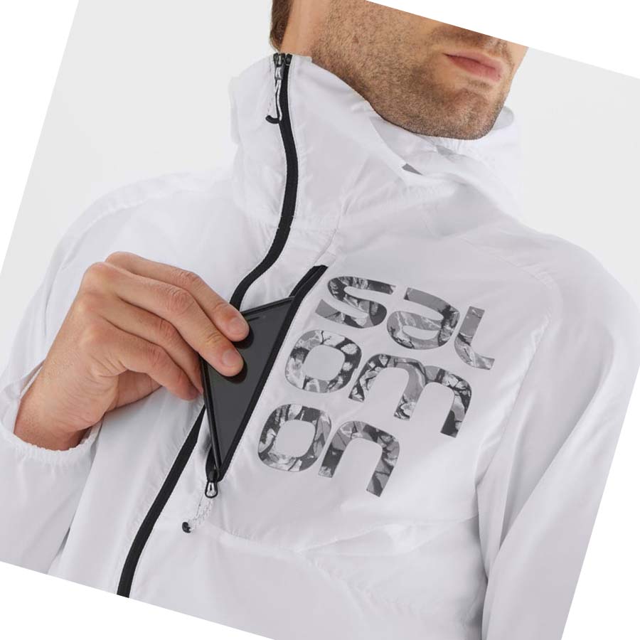 Chaquetas Salomon BONATTI CROSS WIND WINDBREAKERS Hombre Blancos | MX 3263SGL